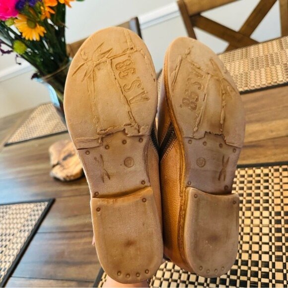 A.S. 98 Zada Tan Cut Out Booties Size 7 – Leather Ankle Boots NWOB - Picture 11 of 15